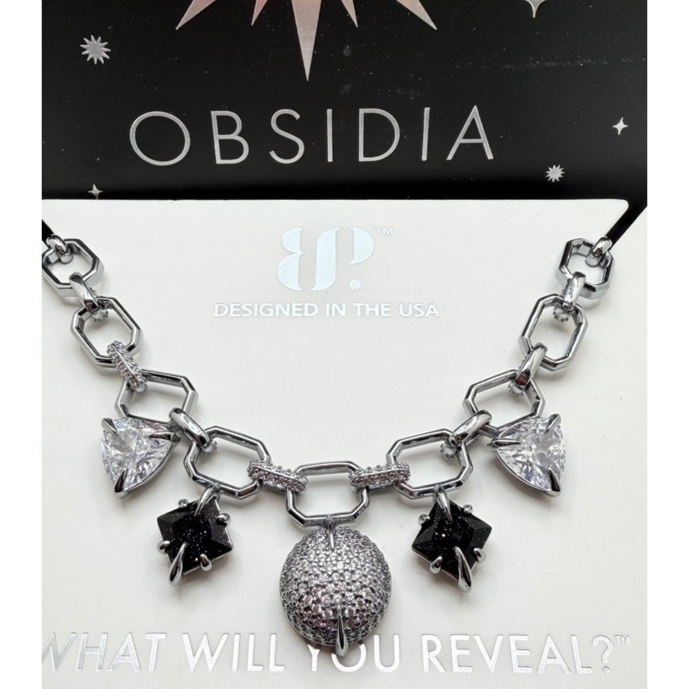 Bomb Party Obsidia Heaven In The Dark Necklace NK20201 Hematite Onyx Sandstone